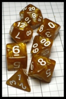 Dice : Dice - Dice Sets - QMay Gold Swirl with White Numerals - Amazon 2023